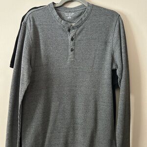 Men's Gray Henley Shirt
